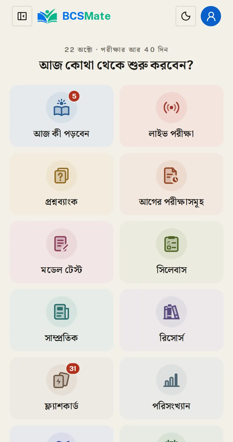 হোম পেজ: অ্যাপ খুললে প্রথমে হোম পেজ আসে। যেটা বেশি লাগে, সেটা এখানে বড় করে রাখা।